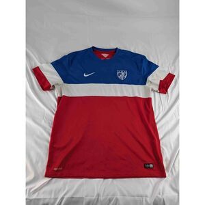 Nike USA Soccer Jersey Dri-FIT Short Sleeve Striped Team Logo Mens Size XL